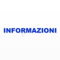INFORMAZIONI scritta in polistirolo - Arial - Blu - Senza base