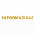INFORMAZIONI scritta in polistirolo - Arial - Oro - Senza base