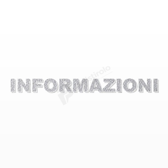 INFORMAZIONI scritta in polistirolo - Arial - Argento - Senza base