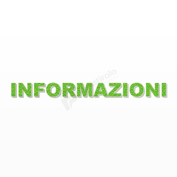 INFORMAZIONI scritta in polistirolo - Arial - Verde - Senza base