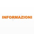 INFORMAZIONI scritta in polistirolo - Arial - Arancione - Senza base