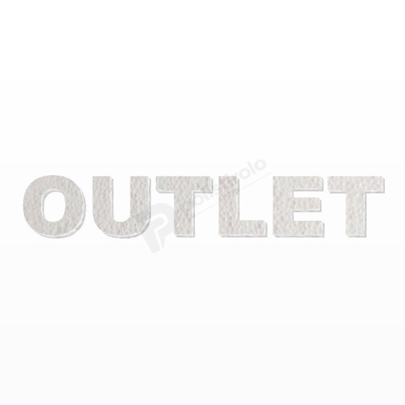 OUTLET scritta in polistirolo - Arial - Bianco - Senza base