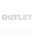 OUTLET scritta in polistirolo - Arial - Bianco - Senza base