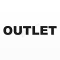 OUTLET scritta in polistirolo - Arial - Nero - Senza base