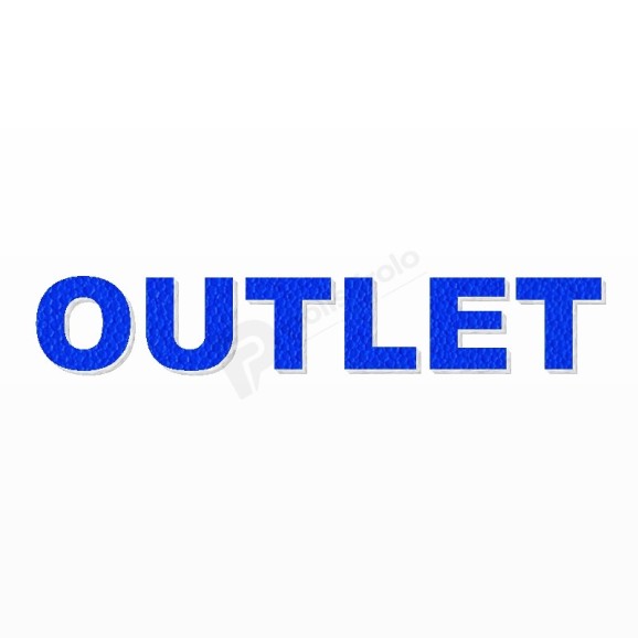 OUTLET scritta in polistirolo - Arial - Blu - Senza base