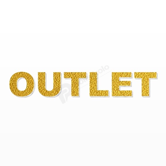 OUTLET scritta in polistirolo - Arial - Oro - Senza base