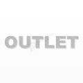 OUTLET scritta in polistirolo - Arial - Argento - Senza base