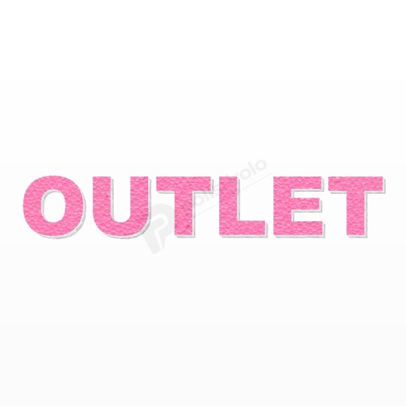 OUTLET scritta in polistirolo - Arial - Rosa - Senza base