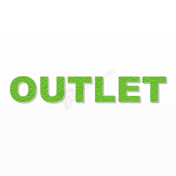 OUTLET scritta in polistirolo - Arial - Verde - Senza base