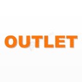 OUTLET scritta in polistirolo - Arial - Arancione - Senza base