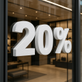 Scritta 20% Polistirolo Personalizzabile per Promozioni