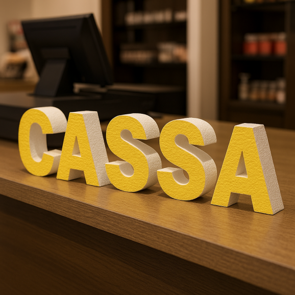 Scritta CASSA in Polistirolo per Vetrine e...