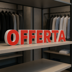 Scritta OFFERTA in Polistirolo per Vetrine e Promozioni