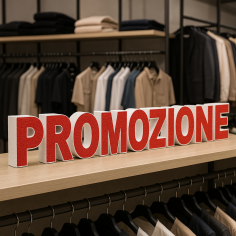 Scritta PROMOZIONE in Polistirolo per Negozi