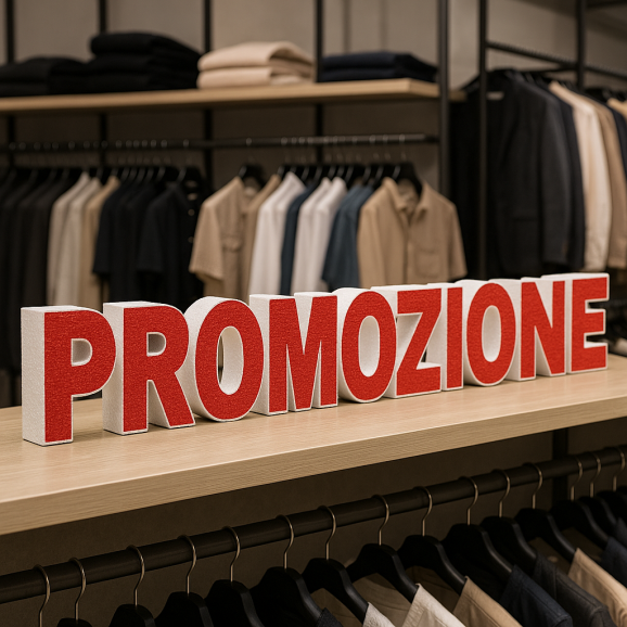 Scritta PROMOZIONE in Polistirolo per Negozi