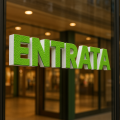 Scritta ENTRATA in Polistirolo per Vetrine e Promozioni