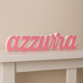Nome Azzurra in Polistirolo per Decorazioni Personalizzate