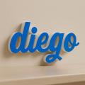 Nome Diego in Polistirolo per Decorazioni Personalizzate