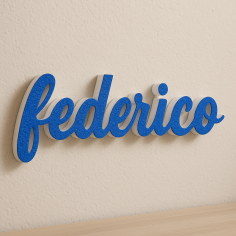 Nome Federico in Polistirolo per Decorazioni Uniche