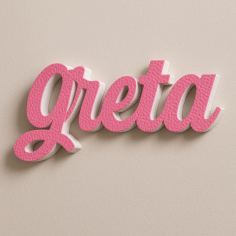 Nome Greta in Polistirolo per Decorazioni Personalizzate