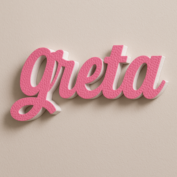 Nome Greta in Polistirolo per Decorazioni...