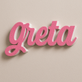 Nome Greta in Polistirolo per Decorazioni Personalizzate