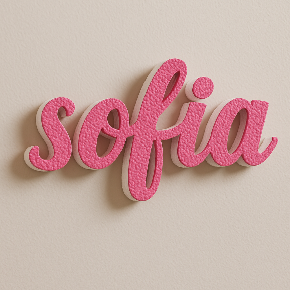 Nome Sofia in polistirolo per decorazioni...