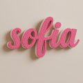 Nome Sofia in polistirolo per decorazioni personalizzate
