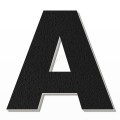 Lettera A in polistirolo - Arial - Nero