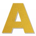 Lettera A in polistirolo - Arial - Oro
