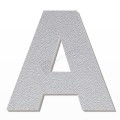 Lettera A in polistirolo - Arial - Argento