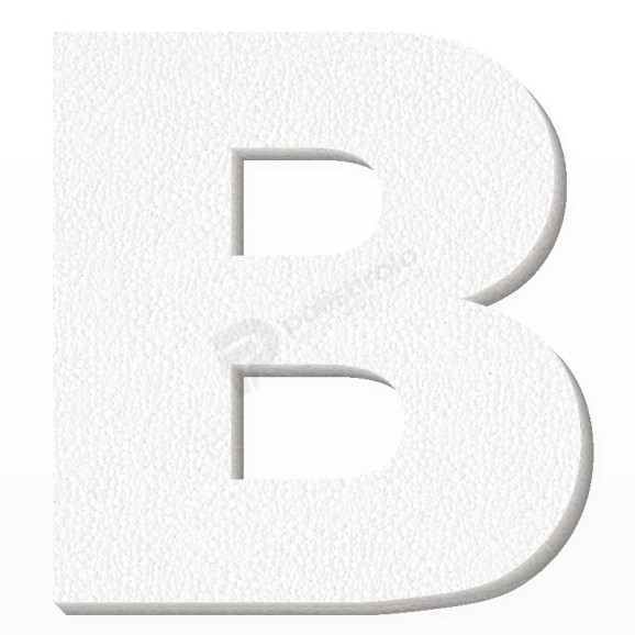 Lettera B in polistirolo - Arial - Bianco
