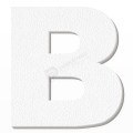 Lettera B in polistirolo - Arial - Bianco