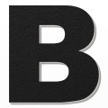 Lettera B in polistirolo - Arial - Nero