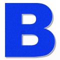 Lettera B in polistirolo - Arial - Blu