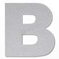 Lettera B in polistirolo - Arial - Argento