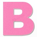 Lettera B in polistirolo - Arial - Rosa