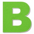 Lettera B in polistirolo - Arial - Verde