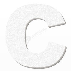 Lettera C in Polistirolo Personalizzabile per Decorazioni 2