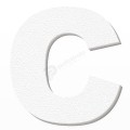 Lettera C in polistirolo - Arial - Bianco