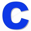 Lettera C in polistirolo - Arial - Blu