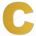 Lettera C in polistirolo - Arial - Oro