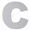 Lettera C in polistirolo - Arial - Argento