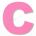 Lettera C in polistirolo - Arial - Rosa
