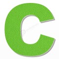 Lettera C in polistirolo - Arial - Verde