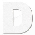 Lettera D in polistirolo - Arial - Bianco