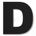 Lettera D in polistirolo - Arial - Nero
