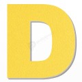 Lettera D in polistirolo - Arial - Giallo