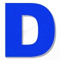Lettera D in polistirolo - Arial - Blu