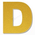 Lettera D in polistirolo - Arial - Oro